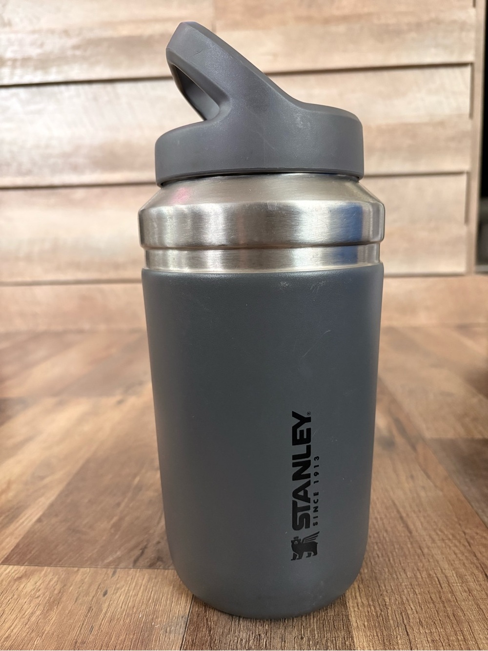 Stanley Matte Gray Insulated Bottle with Carry Spout
